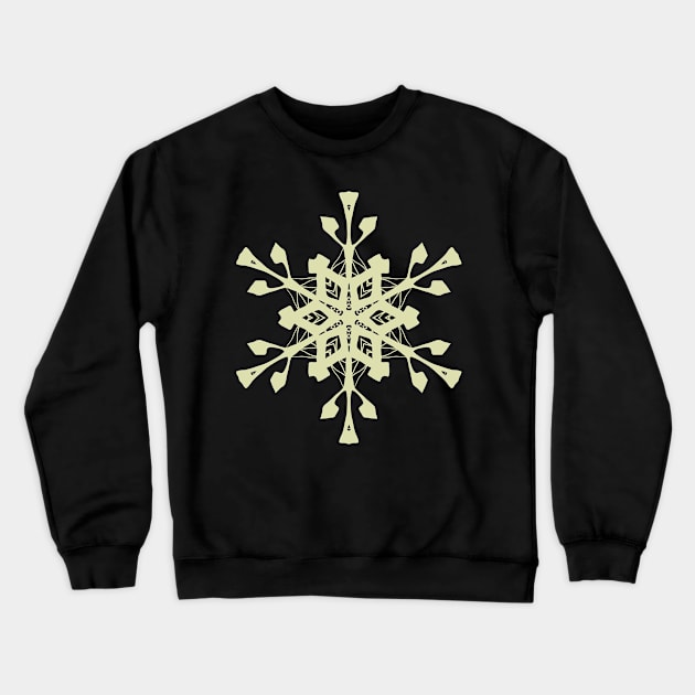 MANDALA T-SHIRT Mandala Snow Flake Crewneck Sweatshirt by abcmandalaclothing